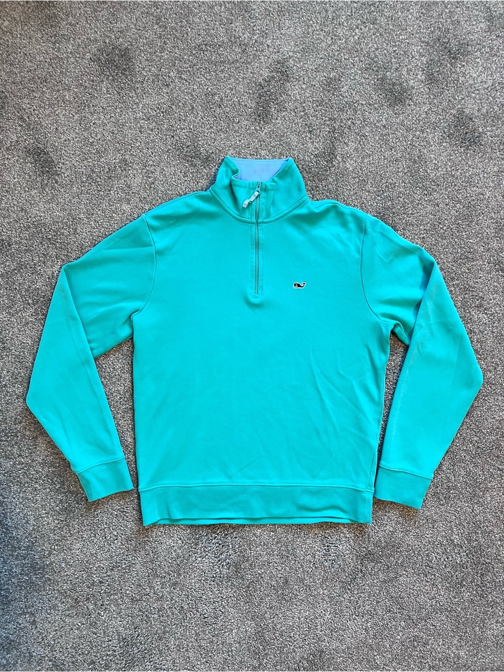 Vineyard Vines Cotton Saltwater 1/4 Zip Pullover Teal Women’s Size X-Small (XS)